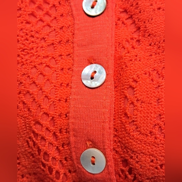 Style & Co Cherry Ted Crocheted Tunic With Tab Sleeves    Size XL - Picture 8 of 9